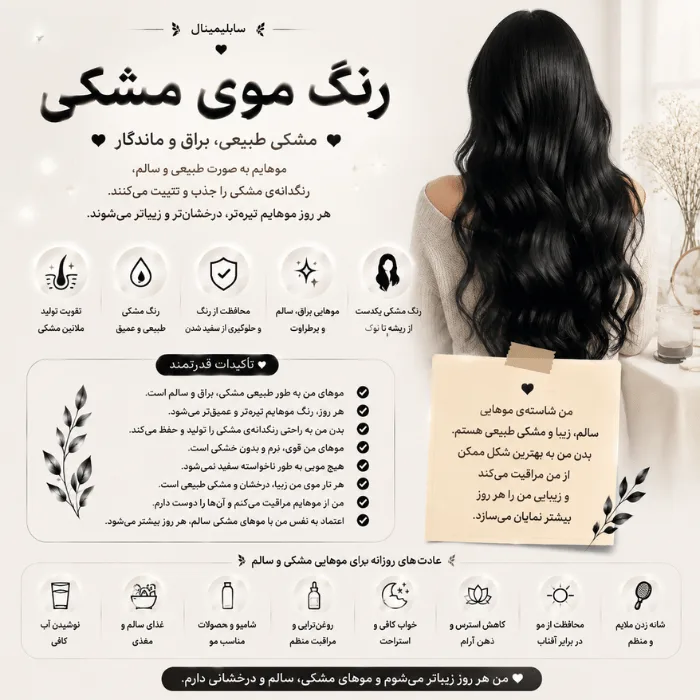 سابلیمینال رنگ موی مشکی