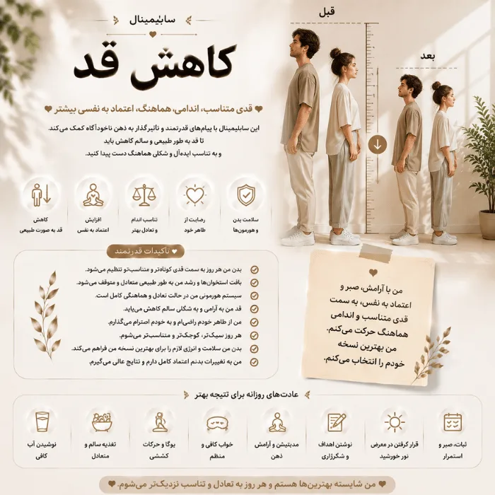 سابلیمینال کاهش قد